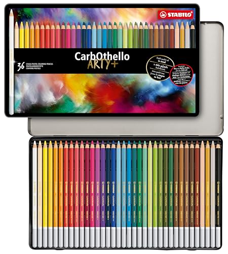 STABILO - Pastellkreidestift - CarbOthello - ARTY+ - 36er Metalletui - mit 36 verschiedenen Farben von STABILO