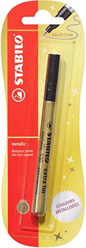 Permanentmarker - STABILO metallic 930 - extrafein - Einzelstift - gold von STABILO