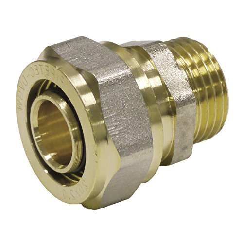 Pipetec Schraubfitting Übergang 16x2 mm 1/2 Aussengewinde für Mehrschicht-Verbundrohr, DVGW, UBA-konform, bis max.100°C von STABILO Sanitaer
