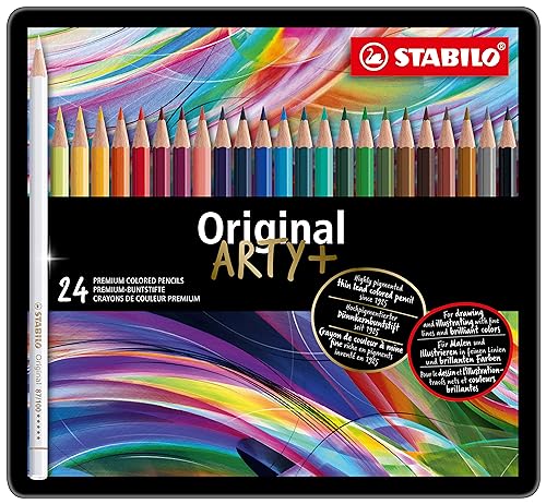 Premium-Buntstift - STABILO Original - ARTY+ - 24er Metalletui - mit 24 verschiedenen Farben von STABILO