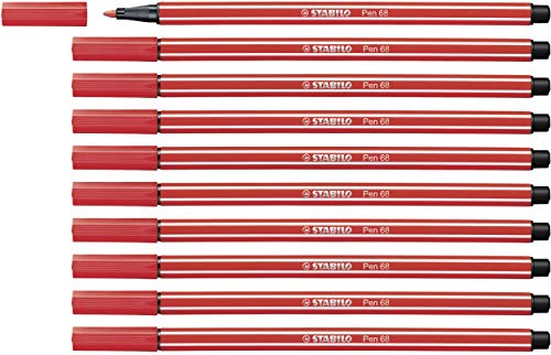 Premium-Filzstift - STABILO Pen 68 - 10er Pack - carmin von STABILO