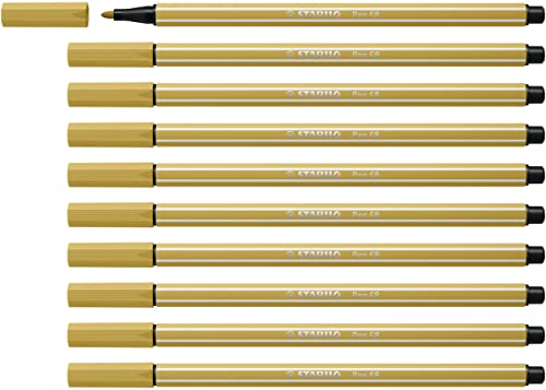 Premium-Filzstift - STABILO Pen 68 - 10er Pack - khaki von STABILO
