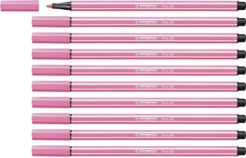 Premium-Filzstift - STABILO Pen 68 - 10er Pack - rosa von STABILO