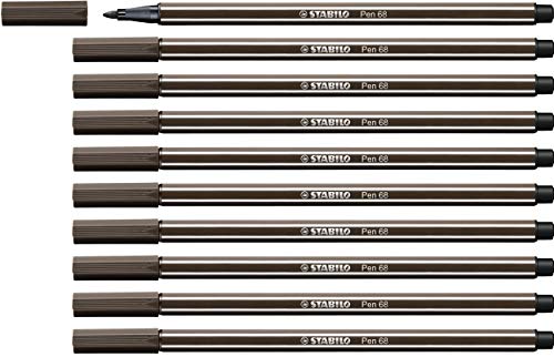 Premium-Filzstift - STABILO Pen 68 - 10er Pack - umbra von STABILO