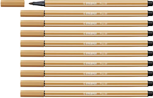 STABILO - Premium-Filzstift - Pen 68-10er Pack - ocker dunkel von STABILO
