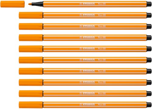 STABILO - Premium-Filzstift - Pen 68-10er Pack - orange STABILO - Premium-Filzstift - Pen 68-10er Pack - orange von STABILO