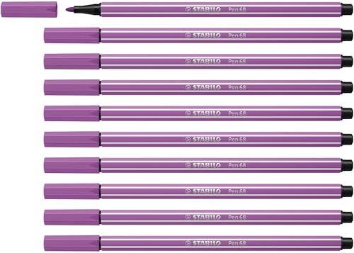 STABILO - Premium-Filzstift - Pen 68-10er Pack - pflaume von STABILO