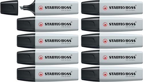 STABILO - Textmarker - BOSS ORIGINAL Pastel - 10er Pack - seidengrau von STABILO