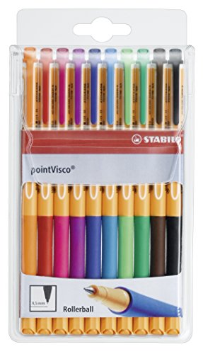 STABILO - Tintenroller - pointVisco - 10er Pack - mit 10 verschiedenen Farben von STABILO