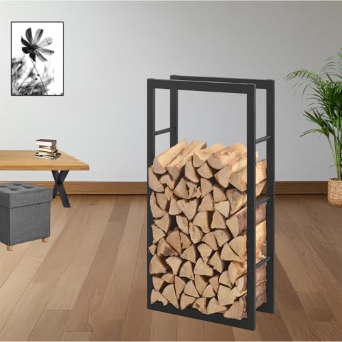 STADO® Kaminholzregal | Brennholzregal | Schwarz (60x100x25 cm) von STADO