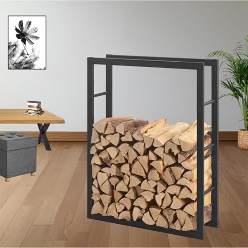 STADO® Kaminholzregal | Brennholzregal | Schwarz (80x100x25 cm) von STADO