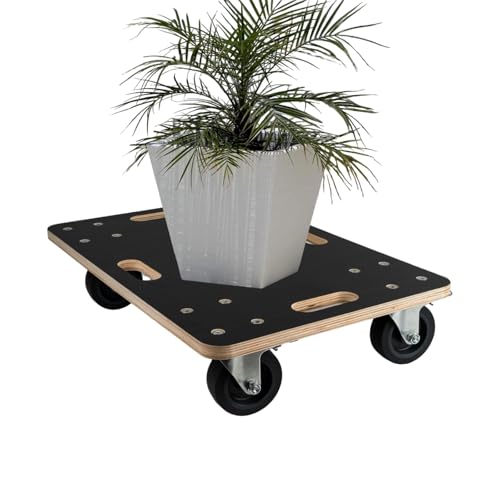 STADO | Transportroller | Multiplexplatte | Siebdruck | 35x50cm | Möbelroller | Rollbrett | Umzugshelfer | Rollen | Bremsen | Gummi | Rutschfest von STADO