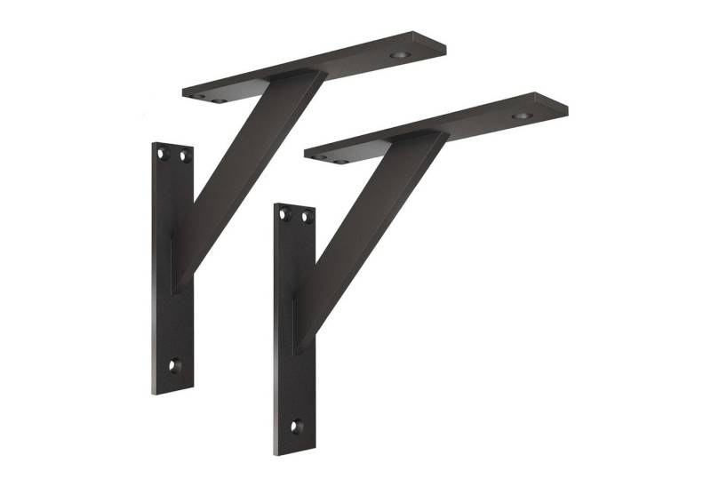 STADO Wandregalhalter Wandkonsole Regalträger Wandhalterung Schwarz 240x240mm 2 Stück DIY von STADO