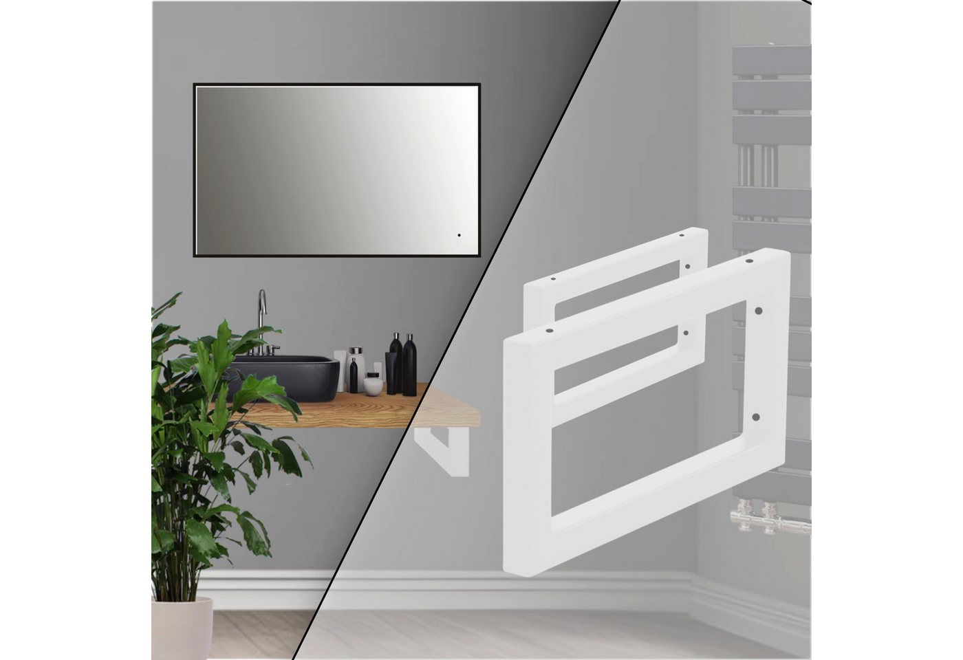 STADO Wandregalhalter Wandkonsole Regalträger Wandhalterung Weiß 350x150x30mm 2 Stück DIY STADO Wandregalhalter Wandkonsole Regalträger Wandhalterung Weiß 350x150x30mm 2 Stück DIY von STADO