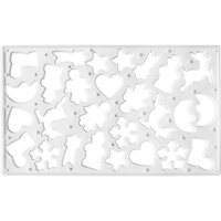 Städter Keksausstecherbrett 37 x 22 cm Weiß mit 9 Motiven von STADTER