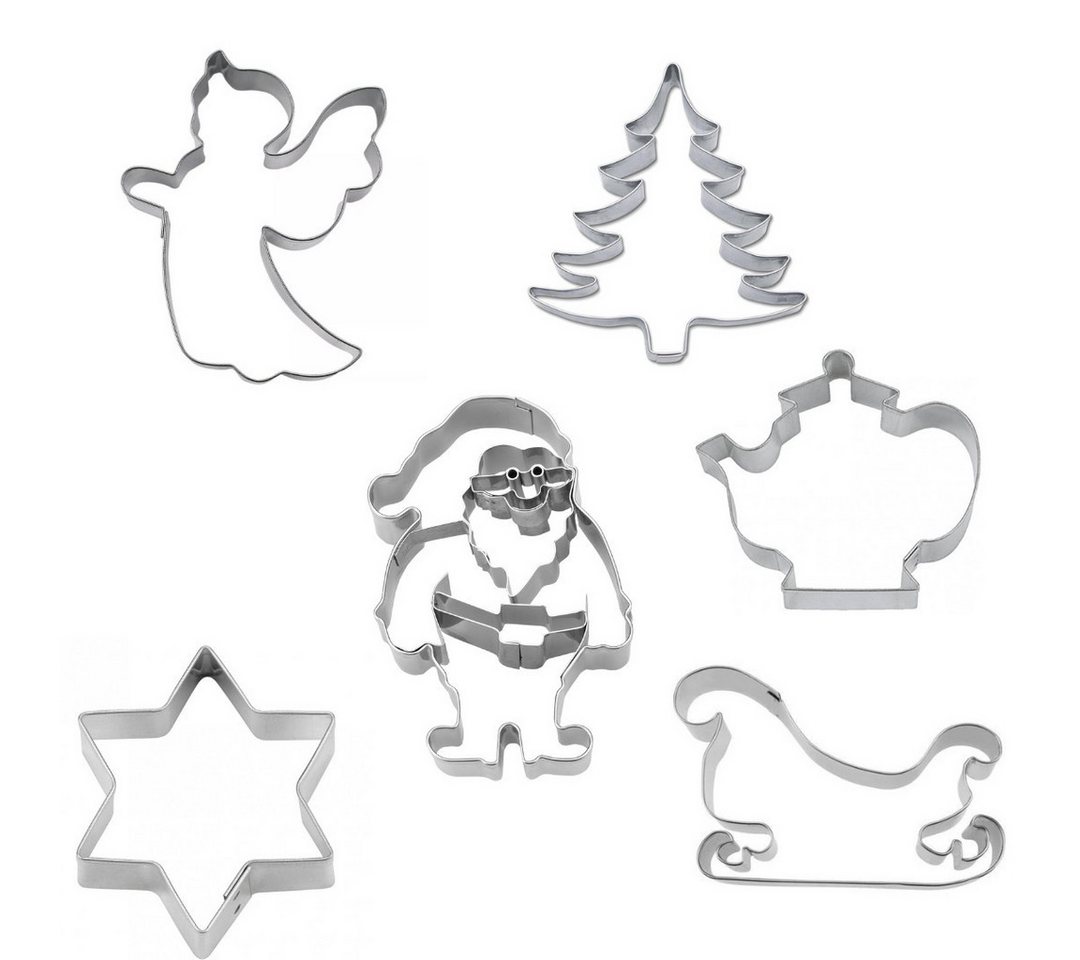 STÄDTER Ausstechform Edelstahl Ausstecher-Set Weihnachten 6 tlg. Weihnachtsplätzchen, Edelstahl STÄDTER Ausstechform Edelstahl Ausstecher-Set Weihnachten 6 tlg. Weihnachtsplätzchen, Edelstahl von STÄDTER