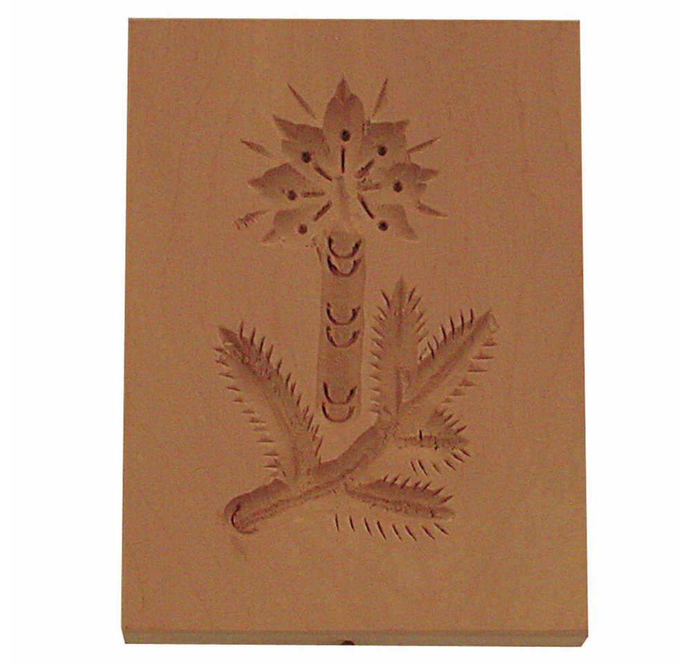 STÄDTER Ausstechform Springerle-Model Zweig mit Kerze, Holz von STÄDTER