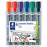 STAEDTLER Flipchart Marker 356 WP6 Rundspitze 2 mm Farbig sortiert 6 Stück von STAEDTLER