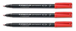STAEDTLER Lumocolor 318-2 318 Kugelschreiber, permanent, fein, 0,6 mm, Rot, 10 Stück von STAEDTLER