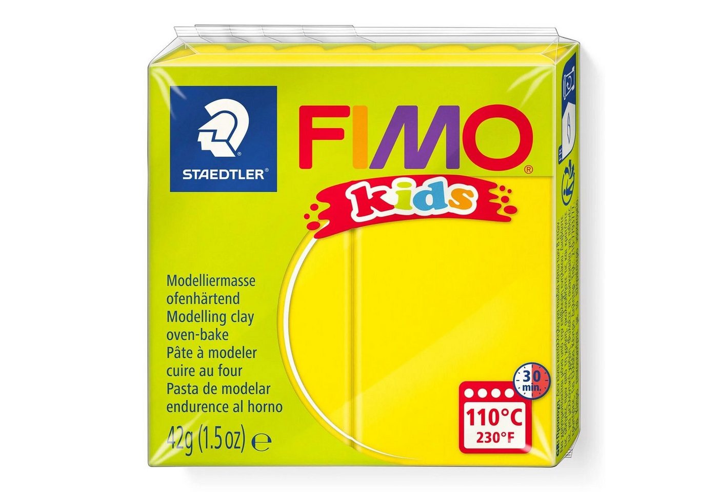 STAEDTLER Modelliermasse Modelliermasse FIMO kids gelb von STAEDTLER