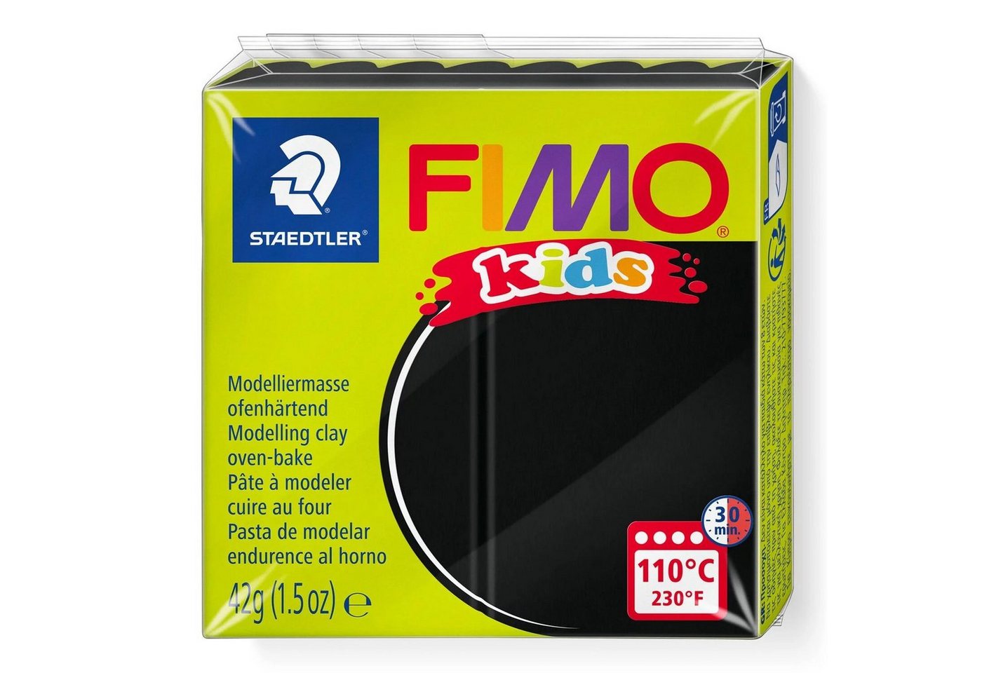 STAEDTLER Modelliermasse Modelliermasse FIMO kids schwarz von STAEDTLER
