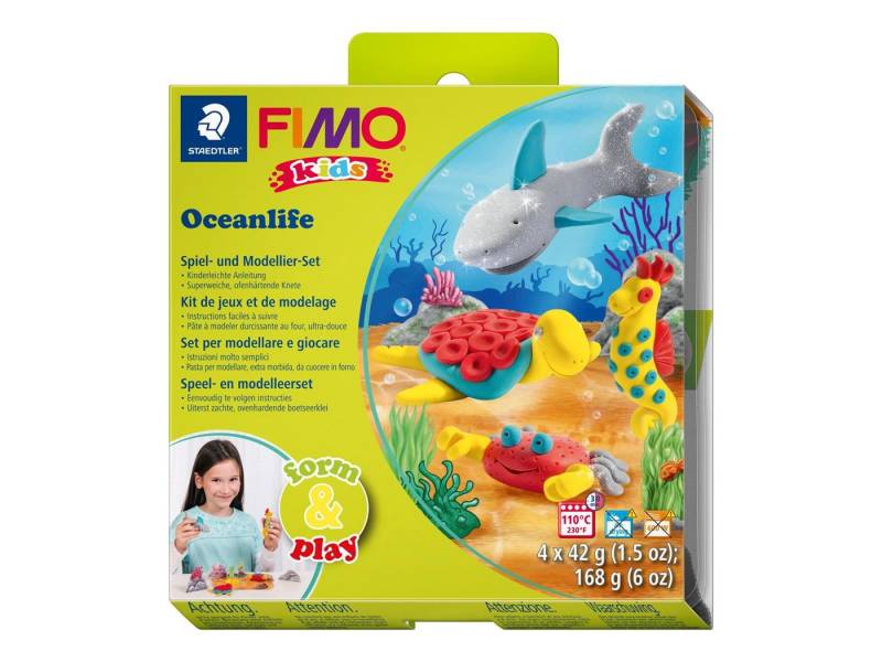 STAEDTLER Modelliermasse STAEDTLER FIMO kids 8034 Modelliermasse-Set - Oceanlife - 4 Blöcke je von STAEDTLER