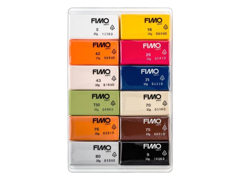 STAEDTLER Modelliermasse STAEDTLER FIMO soft 8023 C Modelliermasse-Set - 12 Halbblöcke je 25 g von STAEDTLER