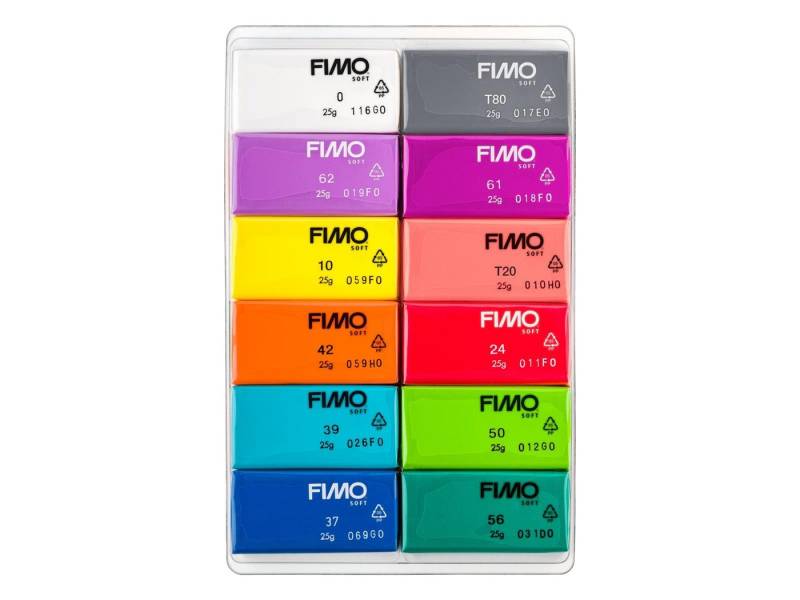 STAEDTLER Modelliermasse STAEDTLER FIMO soft 8023 C Modelliermasse-Set - 12 Halbblöcke je 25 g von STAEDTLER