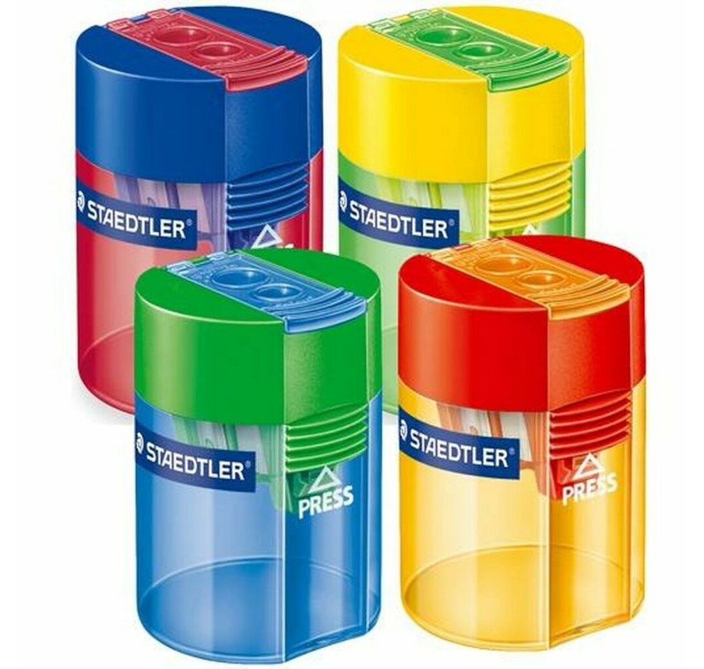 STAEDTLER Papierscheren Spitzer 512 Mit Reservoir Double Kunststoff (10 Stück) von STAEDTLER