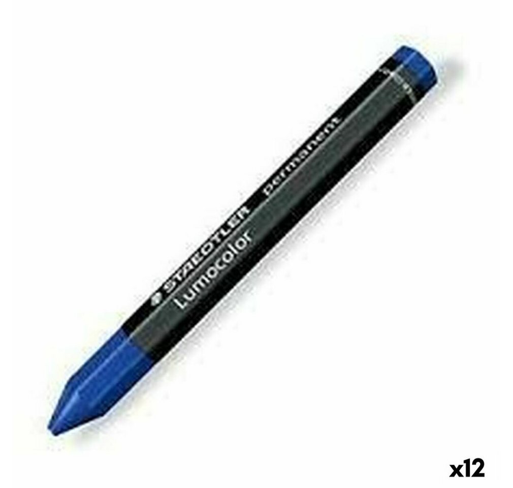 STAEDTLER Papierscheren Wachs Lumocolor 236-3 Blau (12 Stück) von STAEDTLER