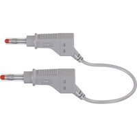XZG425/SIL Sicherheits-Messleitung Lamellenstecker 4 mm Lamellenstecker 4 mm 1.00 m Grau 1 s - Stäubli von STÄUBLI