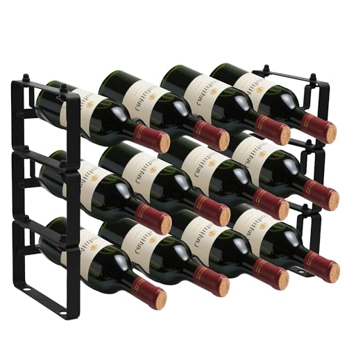 STAEVER Tisch-Weinregal, Arbeitsplatte, stabiler Weinflaschenhalter, freistehend für Schrank, kleiner Tisch-Weinhalter, Ständer für Speisekammer, Bar, Drahtweinflaschenregal, Metall-Weinaufbewahrung von STAEVER