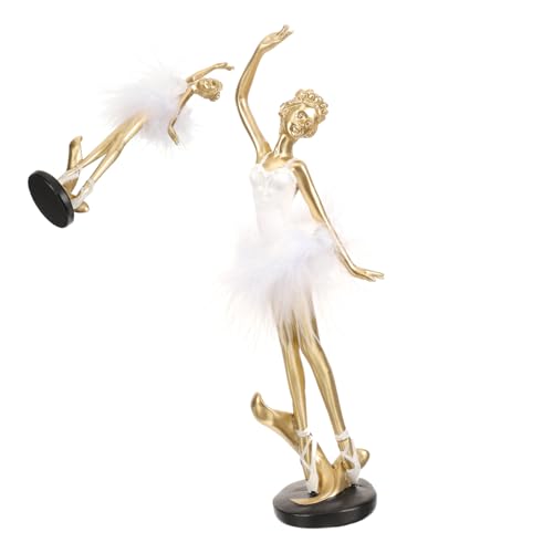 STAHAD Ballerina Dekofigur aus Resin Goldfarbene Tanzmädchen Skulptur Lebendige Ballett Mädchen Form Kreative Geschenkidee für Mädchen und Stilvolle Wohnraumgestaltung STAHAD Ballerina Dekofigur aus Resin Goldfarbene Tanzmädchen Skulptur Lebendige Ballett Mädchen Form Kreative Geschenkidee für Mädchen und Stilvolle Wohnraumgestaltung von STAHAD