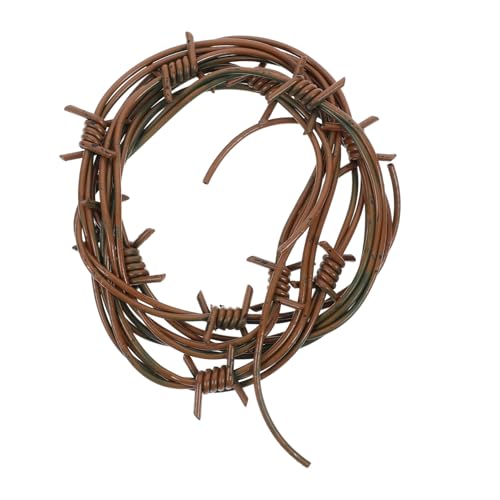 STAHAD Halloween Stacheldraht Dekoration Braun PVC Wiederverwendbar Gruselig Party Deko für Halloween Geisterhaus Karneval Einfach Aufzuhängen Realistische Western Horror Atmosphäre von STAHAD