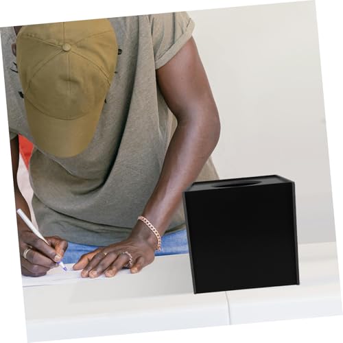 STAHAD Schwarze Stabile Losbox Vielseitige Raffle und Spendenbox für Partys Jubiläen Geburtstage mit Einfacher Bedienung und Klassischem Design von STAHAD
