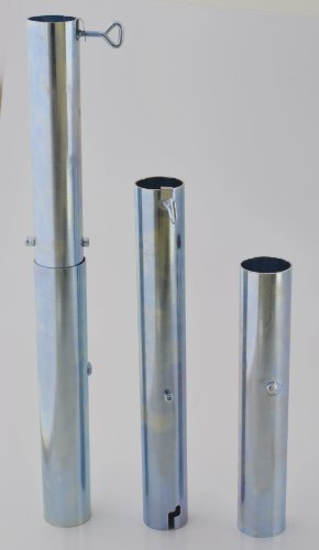 Sonnenschirmständer 60 mm Ø Bodenhülse - 4mm Deutscher Stahl - BODENHALTER Ø bis 60 mm - LÄNGE 510 mm - Galvanisch verzinkt 80 µ - von STAHL - verzinkt Bodenhülse VH 60L