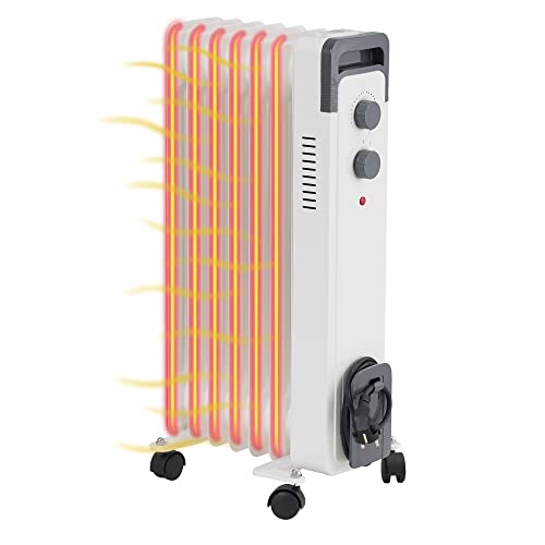 STAHLMANN Ölradiator ZR17 1500 Watt – Elektroheizung Energiesparend bis 30 qm Fläche – Heizung Elektrisch mit Thermostat und 3 Heizstufen – Elektrisches Heizgerät, Electric Heater Weiss von STAHLMANN