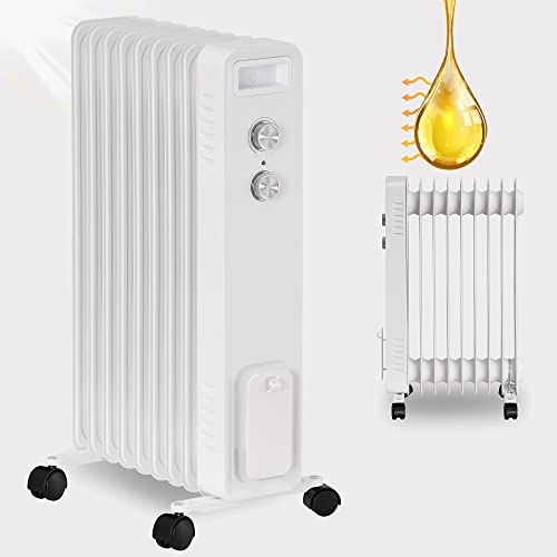 STAHLMANN Ölradiator ZR201 2000 Watt – Elektroheizung Energiesparend bis 40 qm Fläche – Heizung Elektrisch mit Thermostat und 3 Heizstufen – Elektrisches Heizgerät, Electric Heater Weiss von STAHLMANN