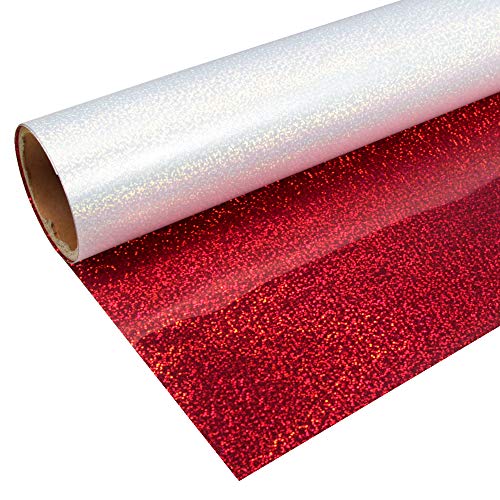Stahls® 16,38€/m² CAD-CUT® Effect Textilfolie 904 Sparkle Red 50cm x 1m Flexfolie Bügelfolie Flex Folie von STAHLS