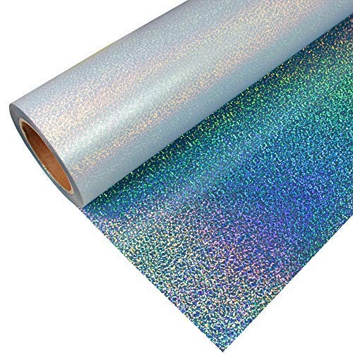 Stahls® 16,38€/m² CAD-CUT® Effect Textilfolie 905 Sparkle Light Blue 50cm x 1m Flexfolie Bügelfolie Flex Folie von STAHLS