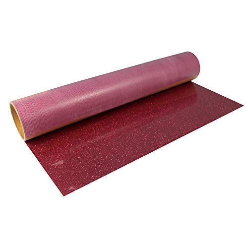 Stahls® 26,78€/m² CAD-CUT® Glitter Flexfolie 923 Red 50cm x 1m Bügelfolie Flex Folie von STAHLS