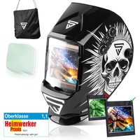 Stahlwerk - Automatik Schweißhelm ST-990 se Sonderedition Skull Real Colour 3 in 1 von STAHLWERK