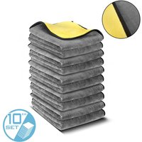 Stahlwerk - Mikrofaser-Handtuch 10er Set doppelseitig 40 x 40 cm 600 gsm von STAHLWERK