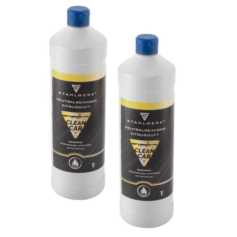STAHLWERK 1 Liter Flasche Universalreiniger Konzentrat mit Citrus Duft 2er Set STAHLWERK 1 Liter Flasche Universalreiniger Konzentrat mit Citrus Duft 2er Set von STAHLWERK