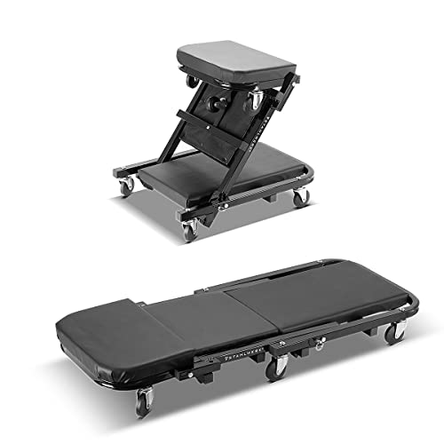 STAHLWERK 2 in 1 Werkstatthocker FRC-40 ST mit 150 kg Tragfähigkeit, faltbares Kfz-Rollbrett | Montagerollbrett | Werkstattliege | Montageliege mit Sitz- und Liegefunktion STAHLWERK 2 in 1 Werkstatthocker FRC-40 ST mit 150 kg Tragfähigkeit, faltbares Kfz-Rollbrett | Montagerollbrett | Werkstattliege | Montageliege mit Sitz- und Liegefunktion von STAHLWERK