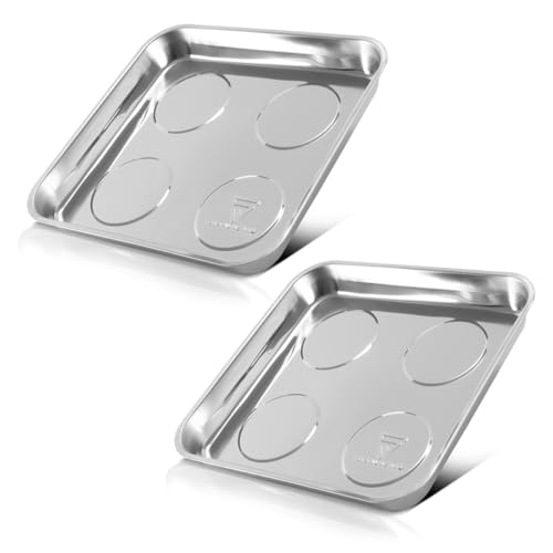 STAHLWERK 2 x Magnetschale MS-30 ST 270 x 292 x 30 mm Magnetteller | Schraubenschale | Haftschale | Magnetablage | Magnetische Schale aus Edelstahl mit starker Haftkraft für Schrauben, Nägel und Werkz STAHLWERK 2 x Magnetschale MS-30 ST 270 x 292 x 30 mm Magnetteller | Schraubenschale | Haftschale | Magnetablage | Magnetische Schale aus Edelstahl mit starker Haftkraft für Schrauben, Nägel und Werkz von STAHLWERK