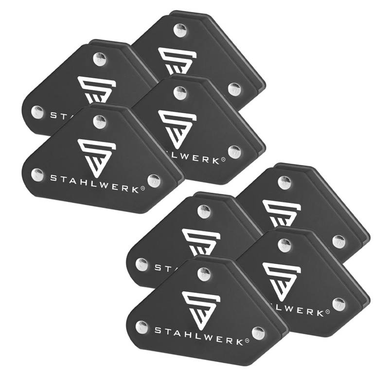 STAHLWERK 2 x Schweißwinkel 4er Set Magnet 4 kg 9 lbs Schweißmagnet Magnetwinkel von STAHLWERK