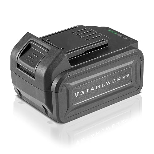 STAHLWERK 20 V Akku 4Ah Li-Ion Ersatzakku passend für STAHLWERK Werkzeuge Akkuschrauber Akkubohrer Akkuwinkelschleifer Kapazität 4000 mAh - 7 Jahre Garantie STAHLWERK 20 V Akku 4Ah Li-Ion Ersatzakku passend für STAHLWERK Werkzeuge Akkuschrauber Akkubohrer Akkuwinkelschleifer Kapazität 4000 mAh - 7 Jahre Garantie von STAHLWERK