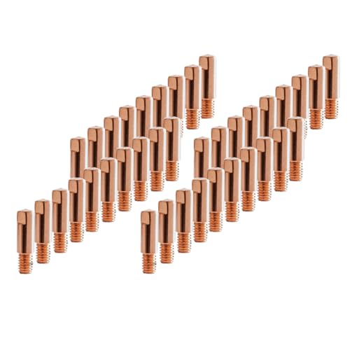 STAHLWERK Stromdüsen M6x25 in 0,9 mm 40er Set - Kontaktdüsen, MIG MAG Verschleißteile Set, AK15, MB15, AK14, MB14, Schweißzubehör für Schweißbrenner von STAHLWERK
