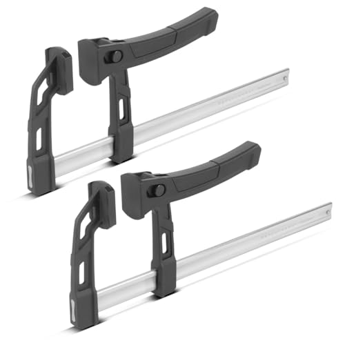 STAHLWERK 2er Set Hebelzwinge 80x250 mm | kraftvolle Klemmzwinge mit 100 kg Druckkraft | Schnellspanner zum präzisen Fixieren von Werkstücken | stabile Zwinge mit Spannweite 250 mm, Spanntiefe 80 mm von STAHLWERK